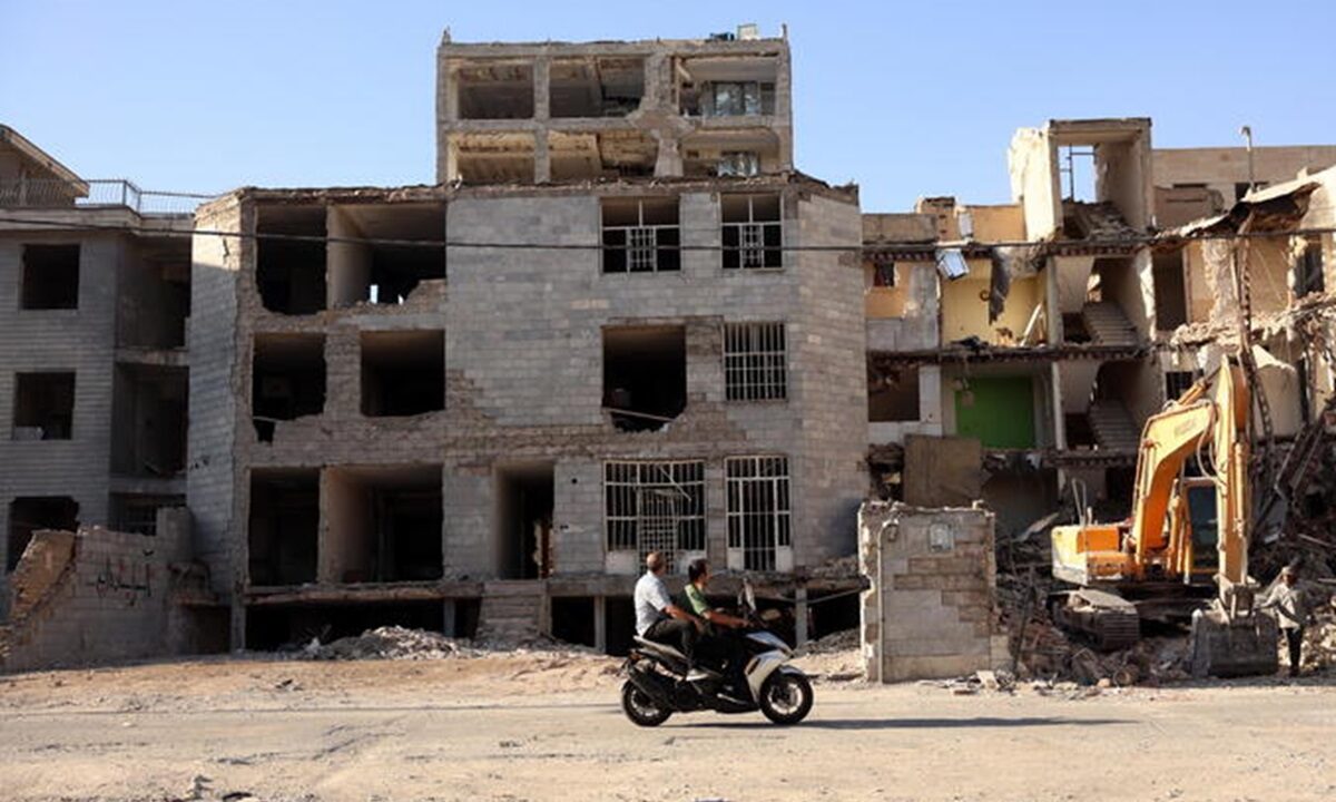 Teheran dopo dei bombardamenti