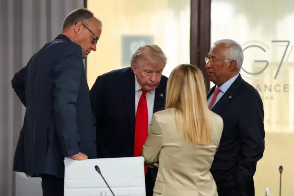 Meloni e Trump al G7