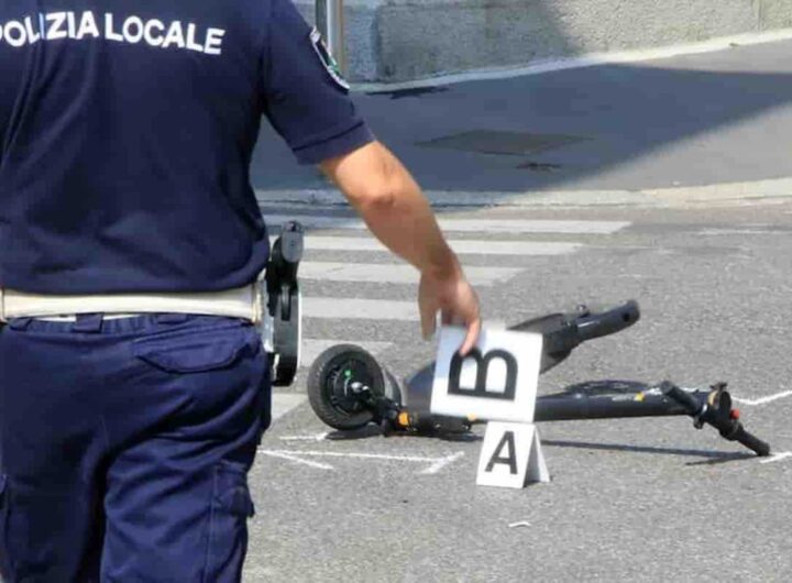 monopattino incidente