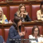 Alice Buonguerrieri di Fratelli d'Italia parla in Aula