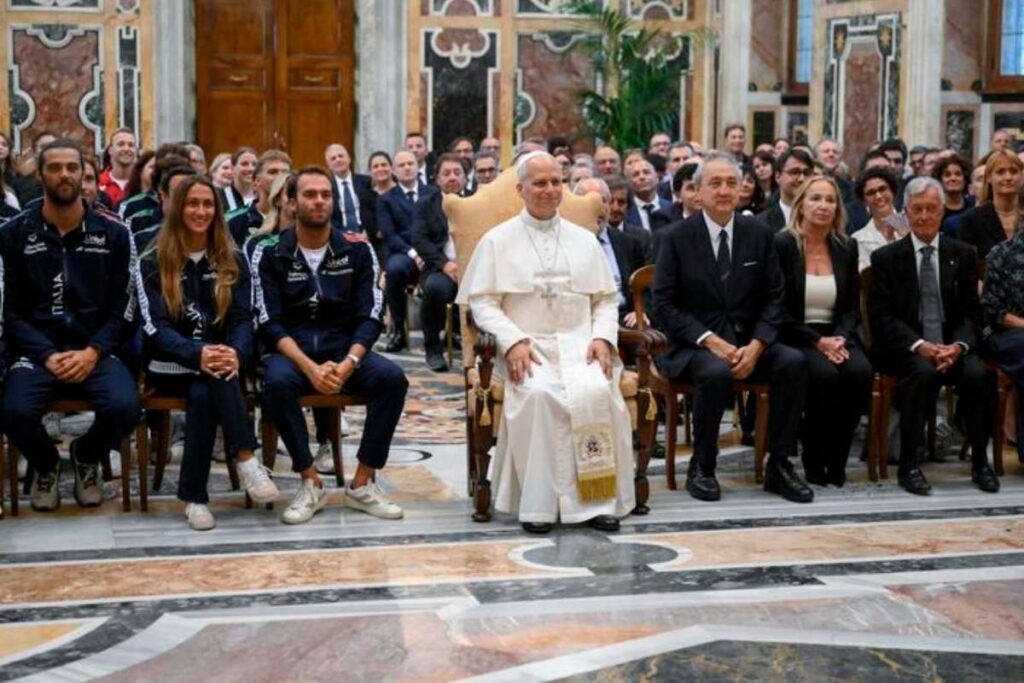 azzurri nuoto dal papa