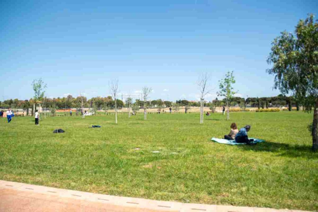 Un parco pubblico, foto d'archivio