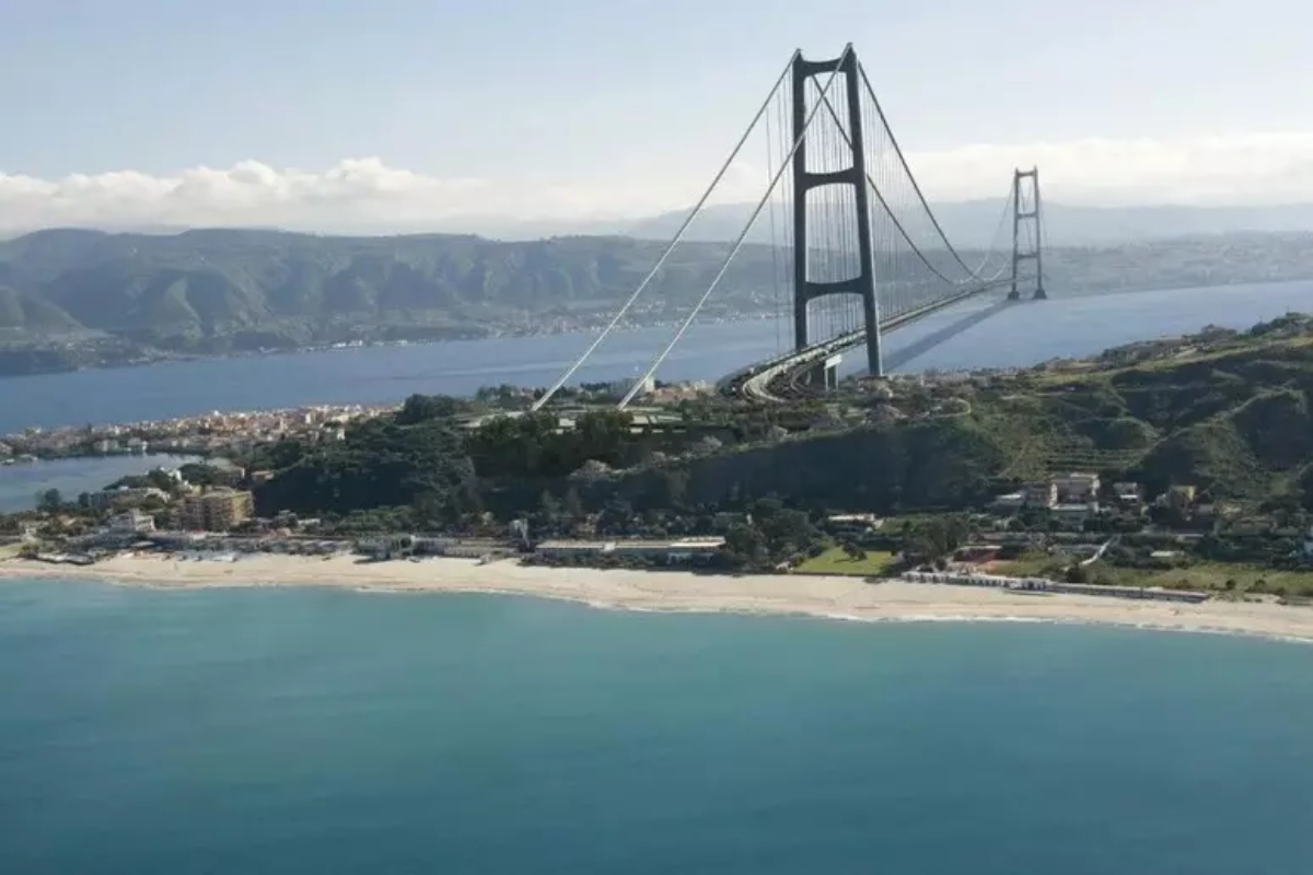ponte sullo stretto rendering