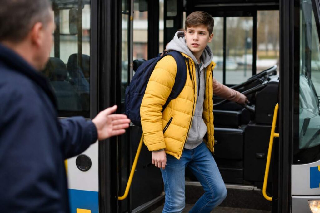 ragazzo bus