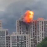 Drone colpisce condominio
