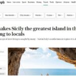 L'articolo dedicato alla Sicilia su Telegraph