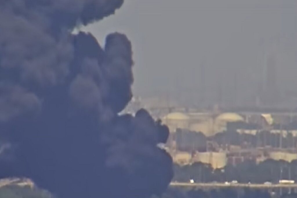 Incendio a Houston in Texas