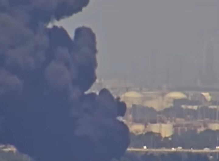 Incendio a Houston in Texas