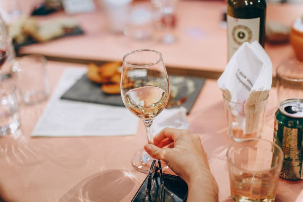 bicchiere di vino bianco