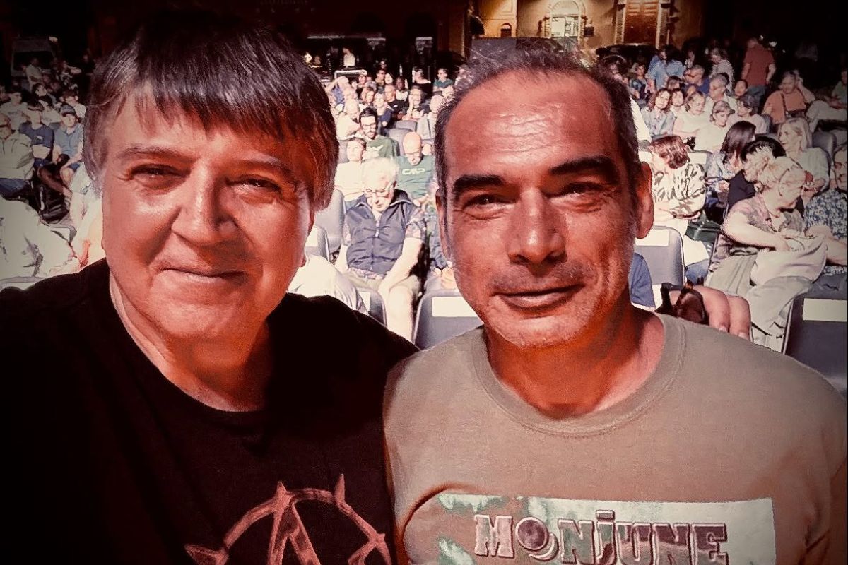 Eder, organizzatore del MoonJune Festival di quest'anno, insieme a Leonardo Pavkovic, direttore artistico del festival