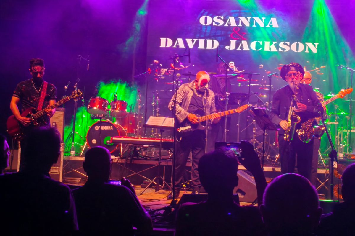 Gli Osanna con David Jackson in concerto al MoonJune Festival di Teramo lo scorso 23 luglio