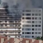 Incendio in un palazzo ad Anversa