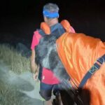 Il cane stanco salvato dal soccorso alpino