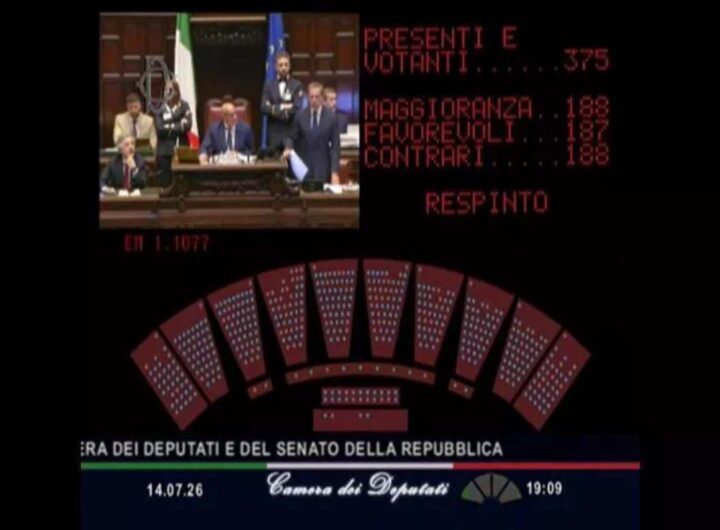 Tabellone della Camera con franchi tiratori