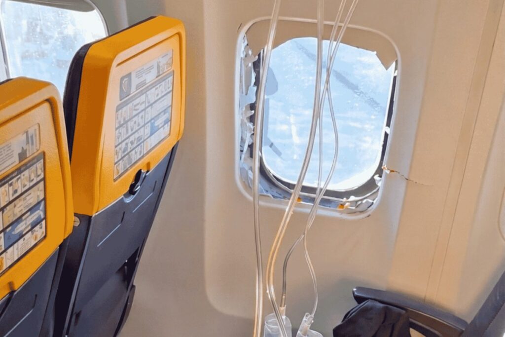 finestrino volo ryanair