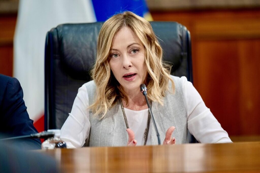 La premier Giorgia Meloni