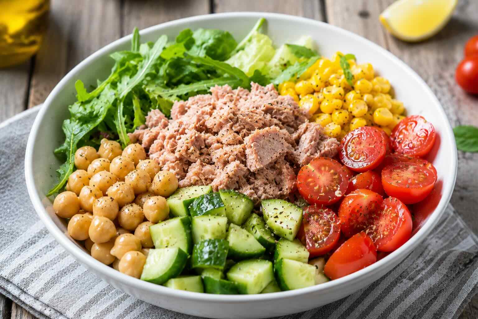 insalata con tonno e ceci