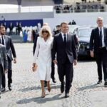 Macron e Brigitte alla sfilata del 14 luglio