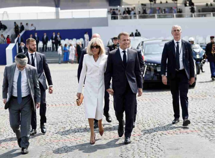 Macron e Brigitte alla sfilata del 14 luglio
