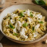 Pasta burrata, pistacchi e limone