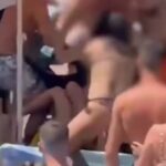 picchiata in spiaggia