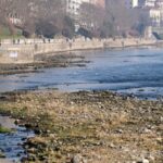 il fiume po in secca