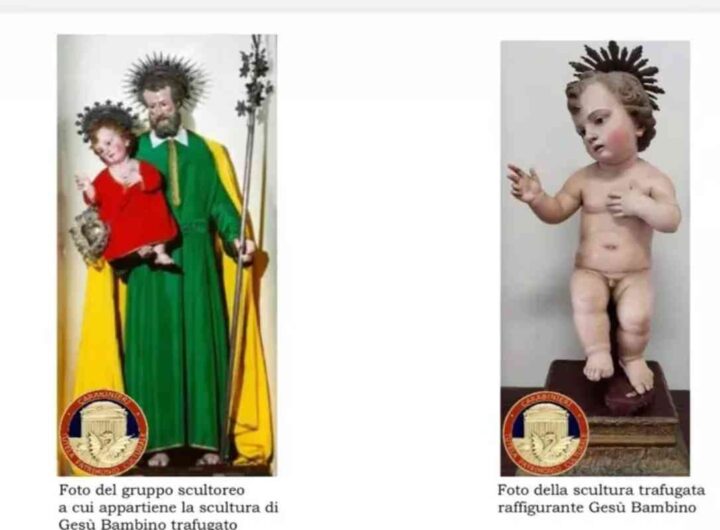 statua gesù rubata puglia