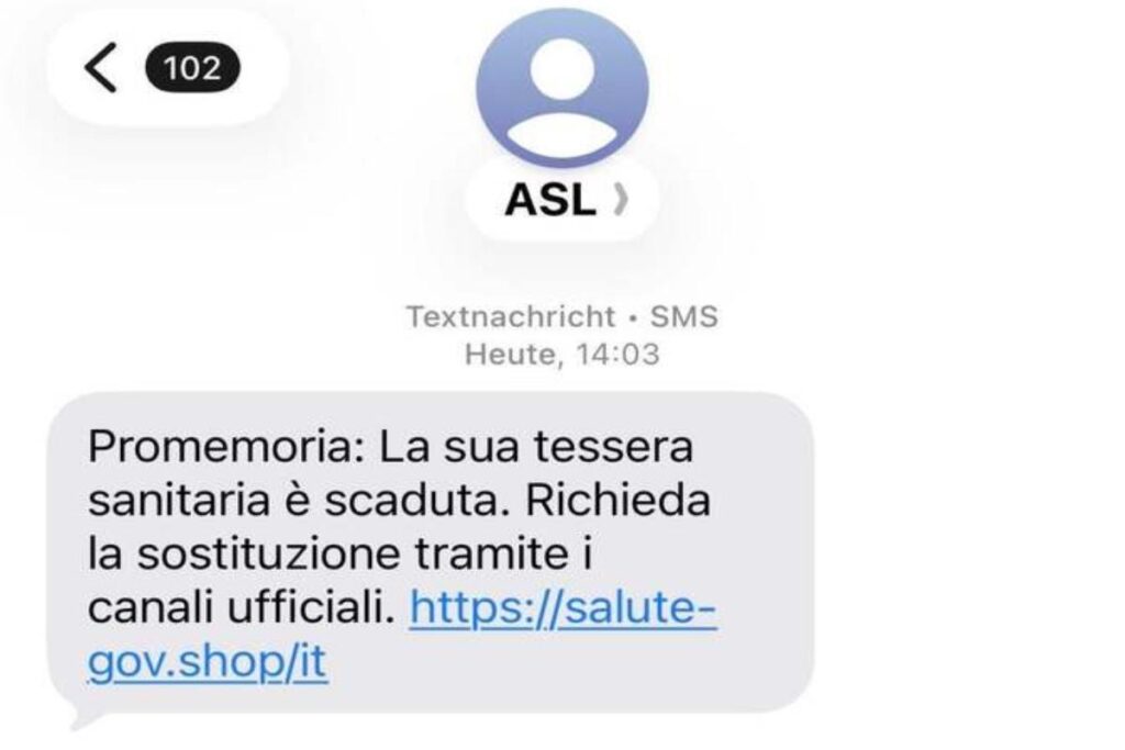 Truffa rinnovo tessera sanitaria