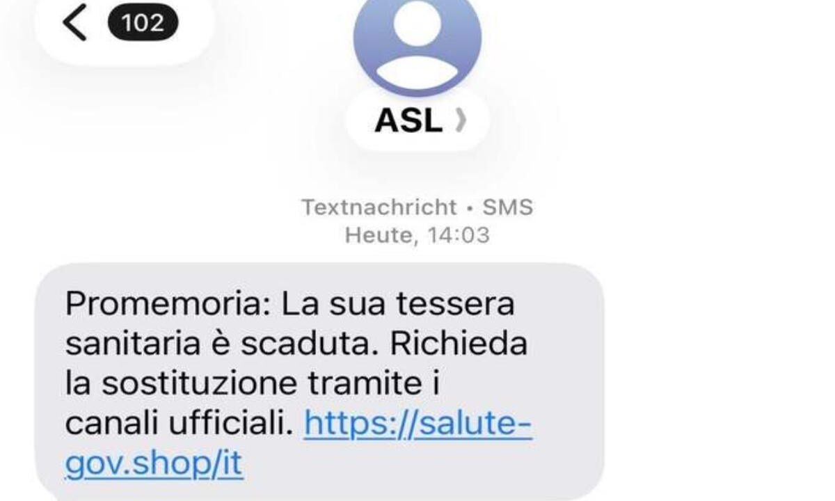 Truffa rinnovo tessera sanitaria