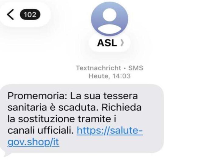 Truffa rinnovo tessera sanitaria