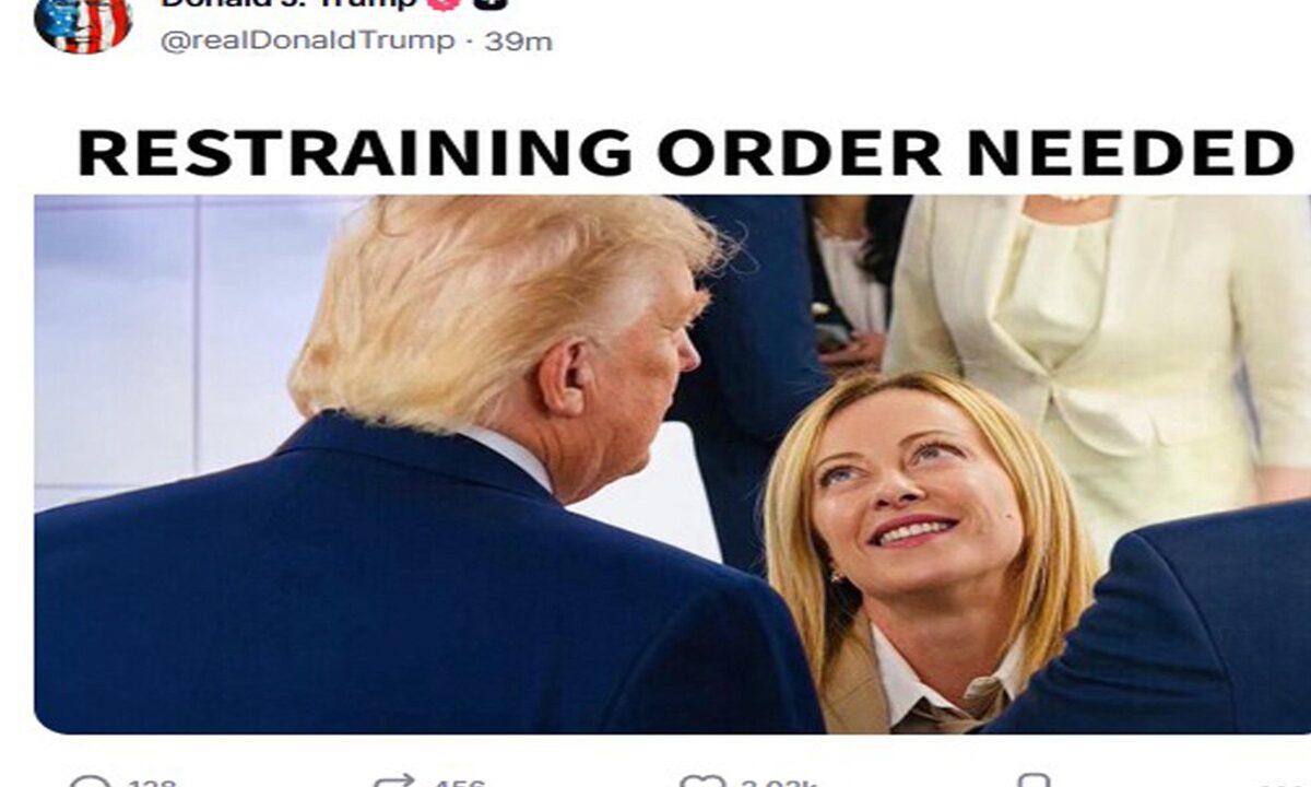 Il meme di Trump contro Meloni