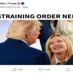 Il meme di Trump contro la premier Meloni