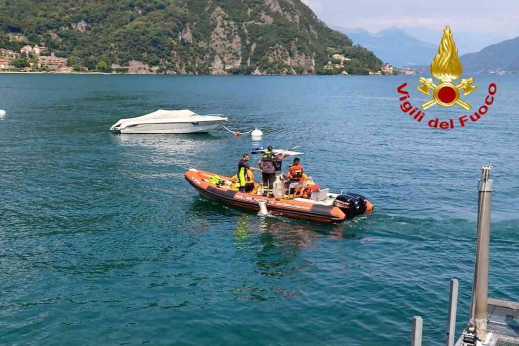 turista disperso lago como