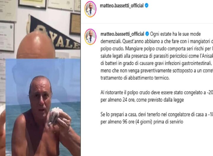 Matteo Bassetti contro chi sui social mangia il polpo crudo: "Rischi seri, la moda demenziale dell'estate"