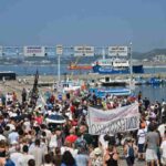 La protesta al porto