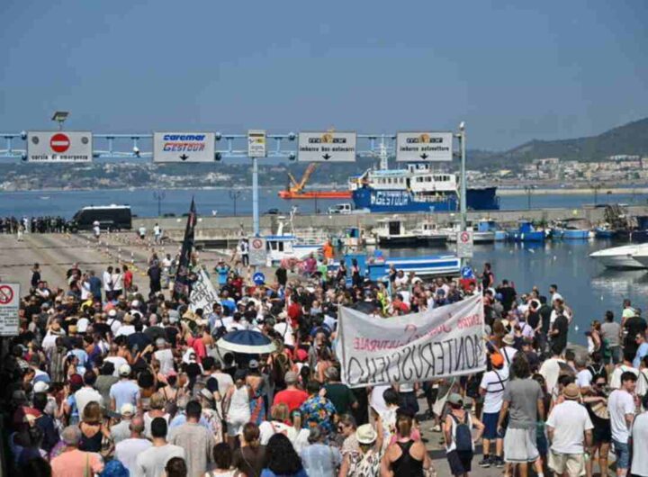 La protesta al porto