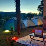 Un camping, foto d'archivio