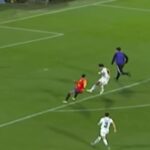 Raccattapalle entra in campo