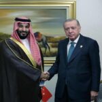 Il presidente turco Recep Tayyip Erdogan e il principe ereditario saudita Mohammed bin Salman