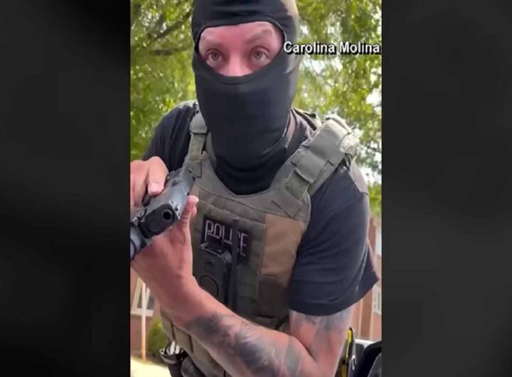 Il video dell'agente dell'Ice che punta la pistola in faccia ad un'automobilista