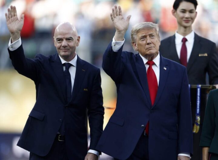 Infantino insieme a Trump