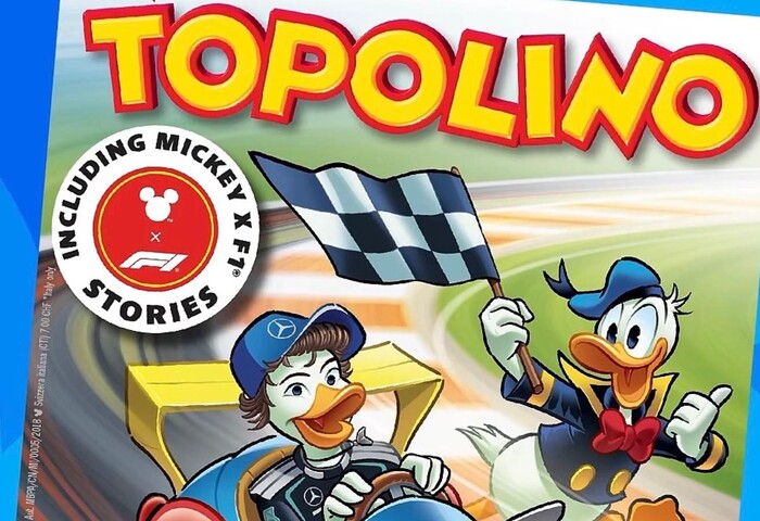 Kimi mania, il fenomeno Antonelli diventa Paperelli sulla copertina di Topolino dedicato al Gran Premio di Monza