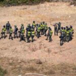 Soldati marocchini alla frontiera di Ceuta