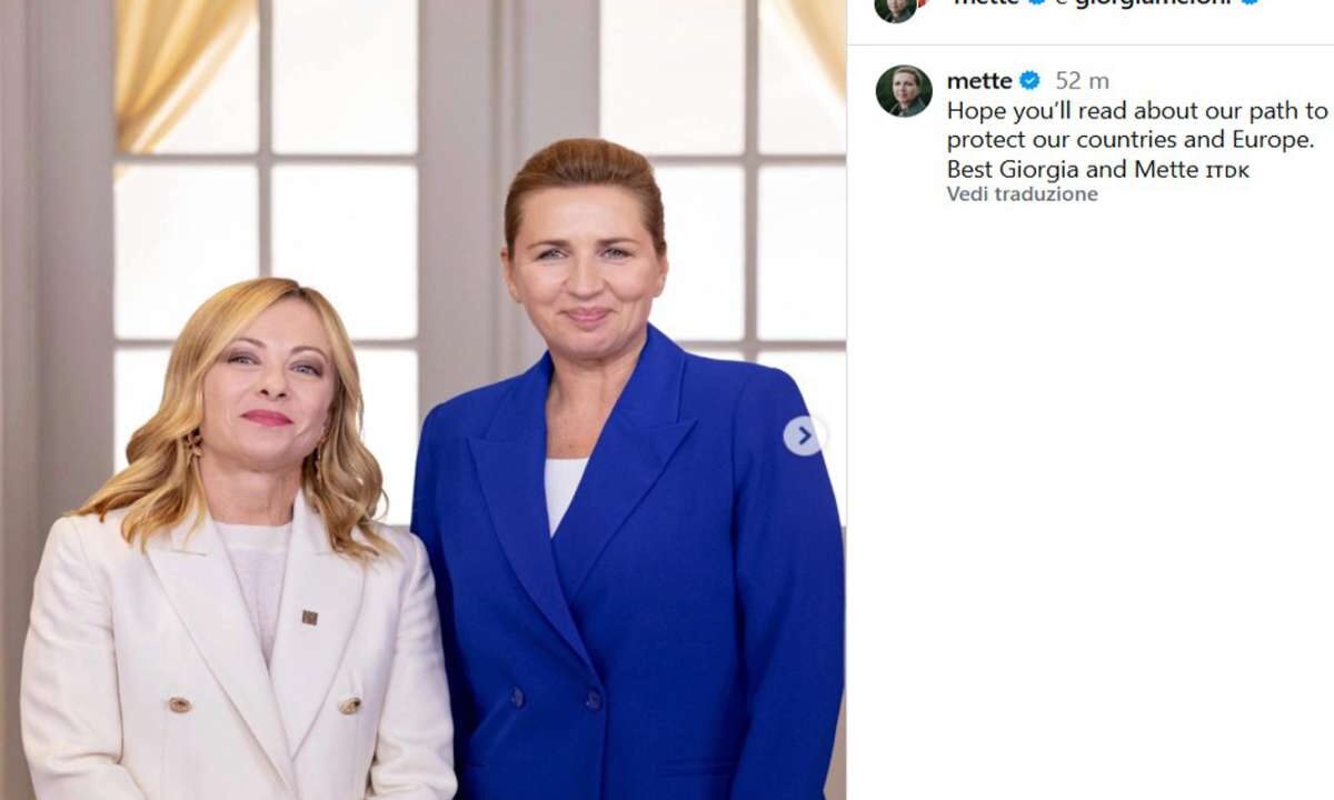 Il messaggio comune di Giorgia Meloni e Mette Frederiksen