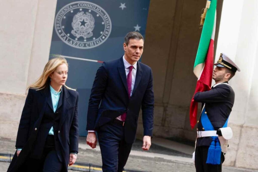 Meloni e Sanchez
