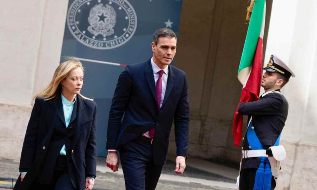 Meloni e Sanchez