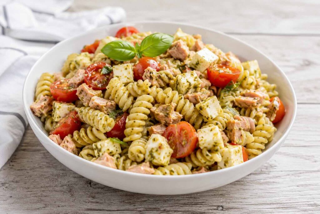 pasta fredda pesto tonno e pomodorini