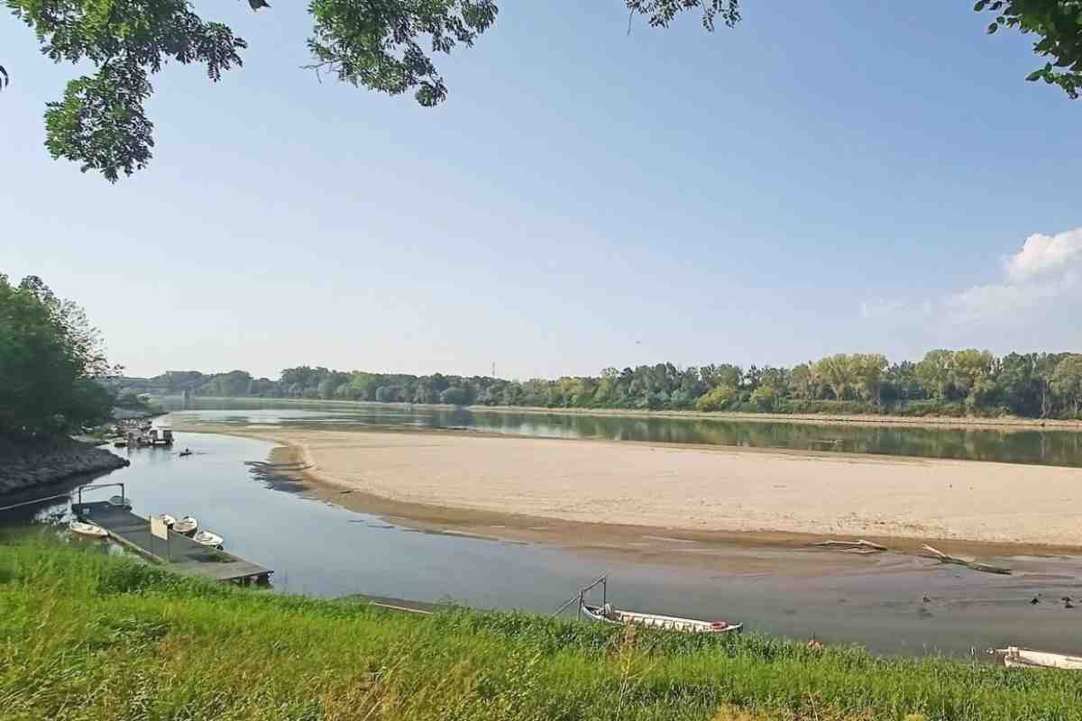 Il fiume Po in sofferenza idrica