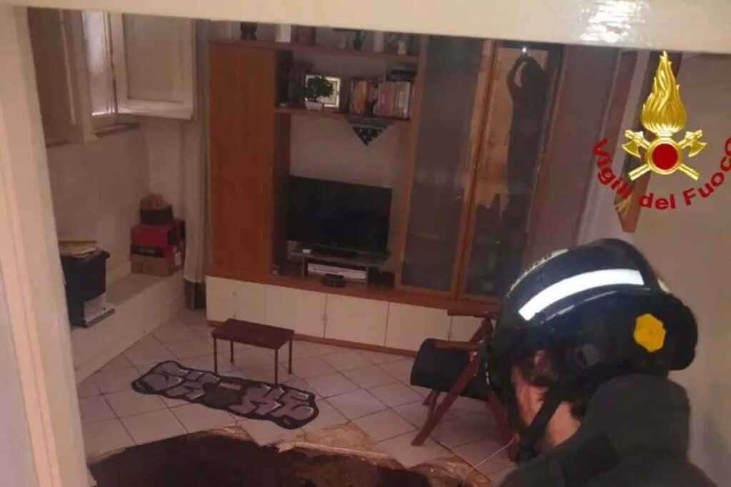 Pavimento crollato