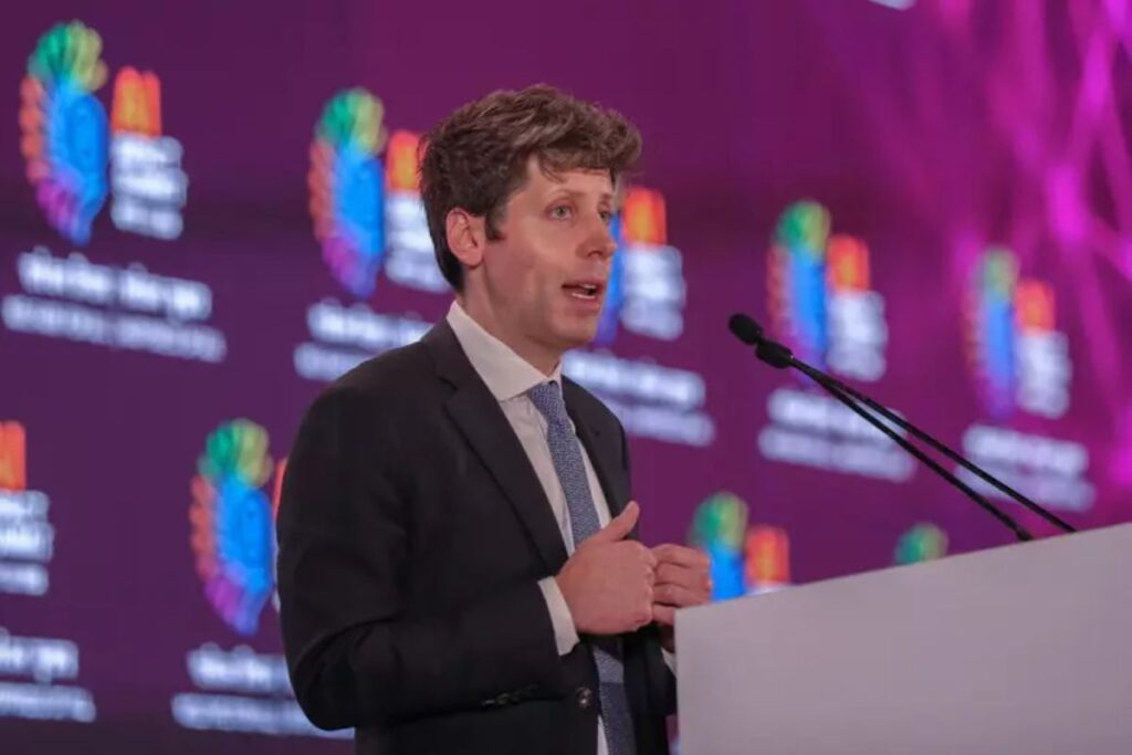 Il padre di ChatGpt Sam Altman in una foto Ansa